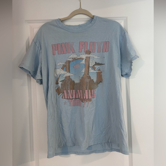 Anthropologie Blue Pink Floyd Graphic Tee - Picture 1 of 5